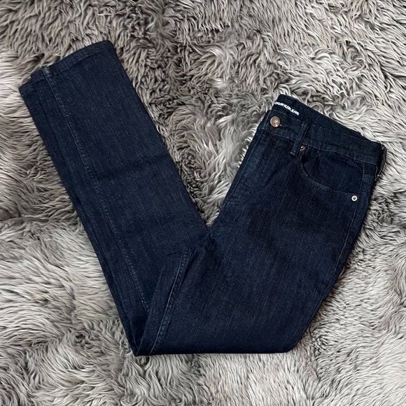 Calvin Klein Jeans Women's High Rise Skinny Jeans | Dark Wash Denim | Size 10 - Picture 1 of 7